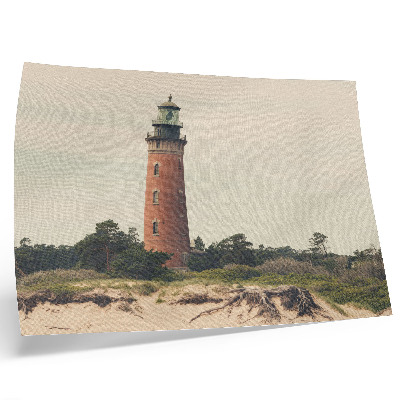 Affiche décorative Phare, sable, arbres, harmonie de la nature