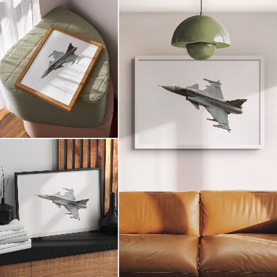 Affiche et poster Un avion de chasse moderne en vol dans le ciel