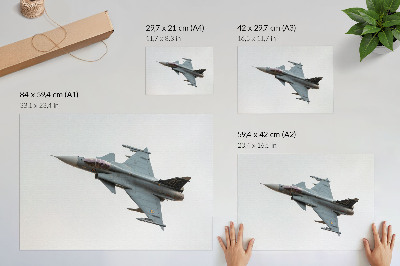 Affiche et poster Un avion de chasse moderne en vol dans le ciel