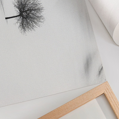 Affiche Motif minimaliste d'harmonie dans un paysage hivernal arboré