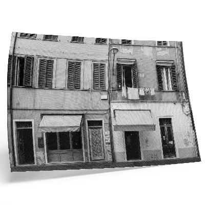 Affiche et poster La façade de l'immeuble, le contraste du noir et du blanc, le minimalisme