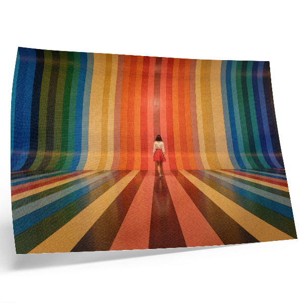 Affiche et poster L'espace d'inspiration des rayures colorées