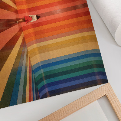 Affiche et poster L'espace d'inspiration des rayures colorées