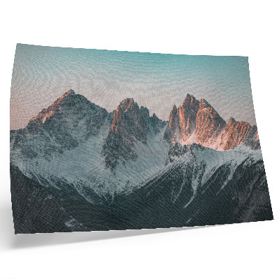 Affiche et poster Montagnes aux teintes pastel sous la lumière du soleil couchant