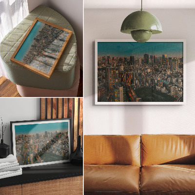 Affiche décorative Vue aérienne d'une ville moderne et dynamique