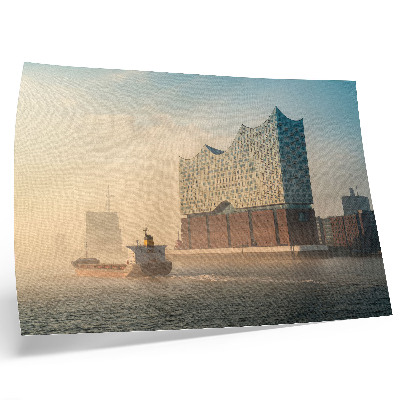 Affiche et poster Architecture moderne avec un sentier aquatique