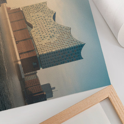 Affiche et poster Architecture moderne avec un sentier aquatique