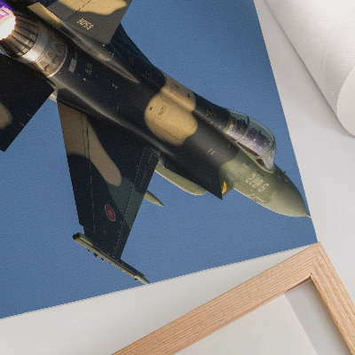 Affiche décorative avion à réaction, couleurs intenses du ciel