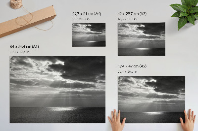 Affiche décorative Ciel dynamique au-dessus d'un océan calme