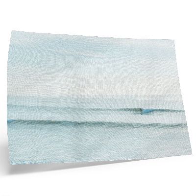 Affiche vagues océaniques, surfeur, calme, minimaliste