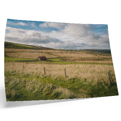 Affiche décorative paysage pittoresque, nature, chalet, solitude