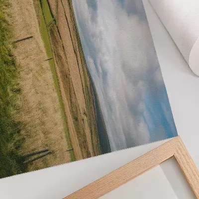 Affiche décorative paysage pittoresque dans la nature avec un chalet isolé