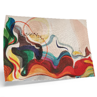 Affiche Des vagues dynamiques de couleur s'interpénètrent les unes les autres