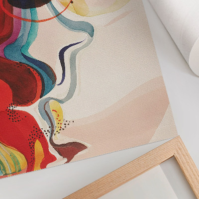 Affiche Des vagues dynamiques de couleur s'interpénètrent les unes les autres