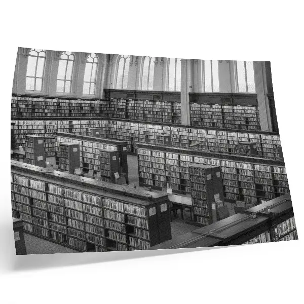 Bibliothèque classique avec étagères en bois