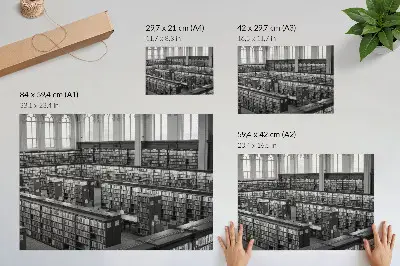 Bibliothèque classique avec étagères en bois