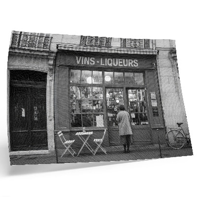 Affiche décorative Façade élégante, ambiance de vieille ville, noir et blanc