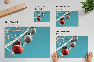Affiche et poster Ciel turquoise, cabines dynamiques, modernité
