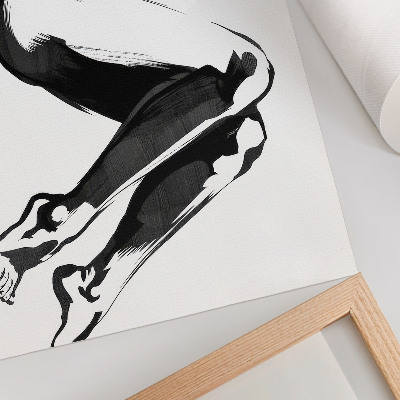 Affiche abstractions en noir et blanc harmonie modernité