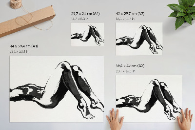 Affiche abstractions en noir et blanc harmonie modernité