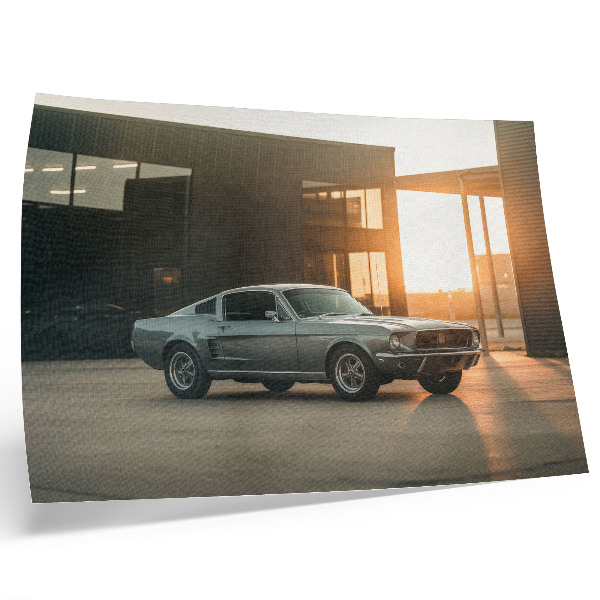 Affiche décorative Une voiture classique avec un décor architectural