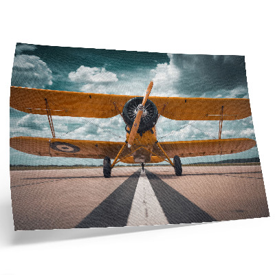 Affiche Avion sur piste ciel dynamique