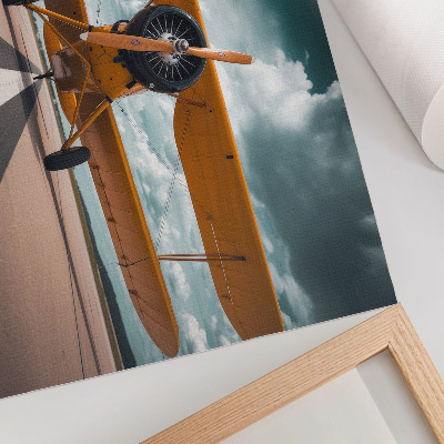 Affiche Avion sur piste ciel dynamique