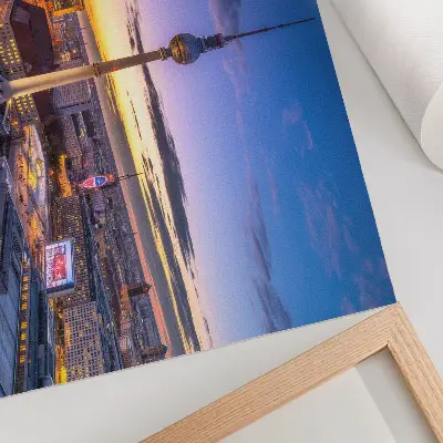 Affiche et poster la ville au crépuscule aux magnifiques couleurs de coucher de soleil