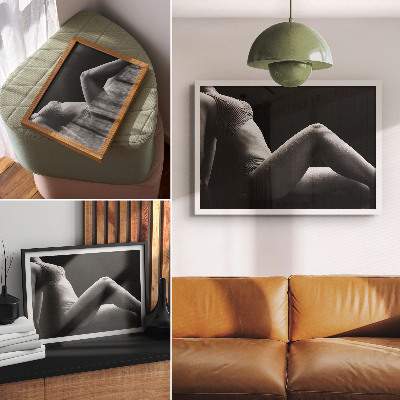 Affiche décorative Esthétique noir et blanc avec une composition harmonieuse