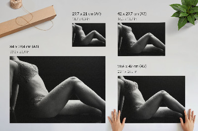 Affiche décorative Esthétique noir et blanc avec une composition harmonieuse