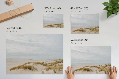 Affiche et poster espace minimaliste de plage de sable fin, paix
