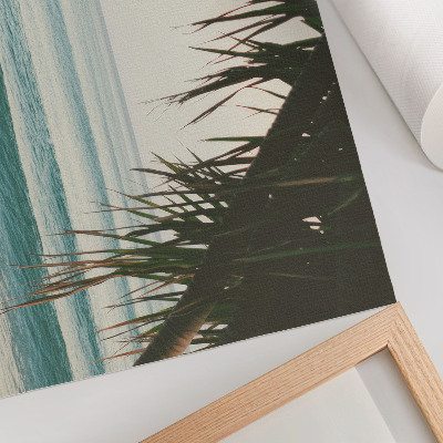 Affiche plage, surf, vagues, palmiers, nature, paix