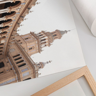 Affiche et poster architecture riche, colonnes de marbre, style classique