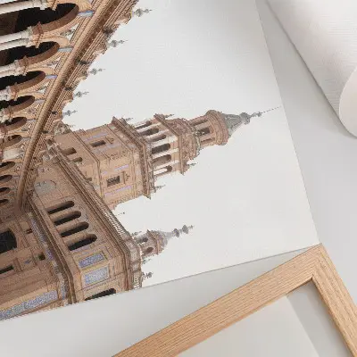 Affiche et poster d'architecture classique avec colonnes de marbre
