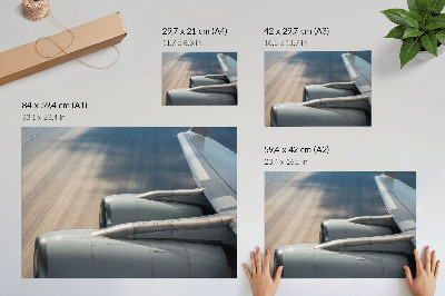 Affiche Aile d'avion avec perspective dynamique