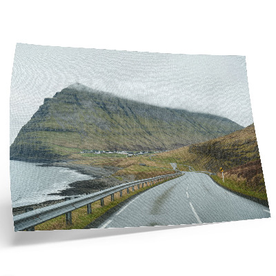 Affiche décorative Route de montagne, espace de brouillard mystérieux