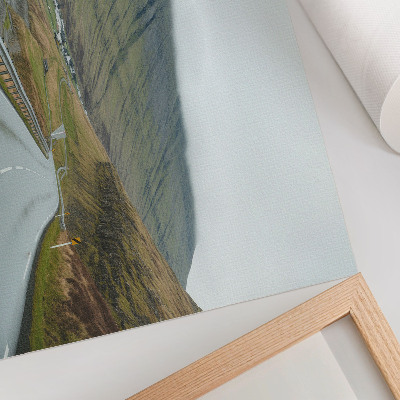 Affiche décorative Route de montagne, espace de brouillard mystérieux