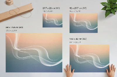 Affiche décorative Des vagues pastel, une élégance subtile et une harmonie subtile.