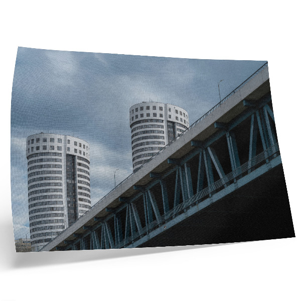 Affiche décorative Ponts et gratte-ciel, modernité, symétrie, élégance