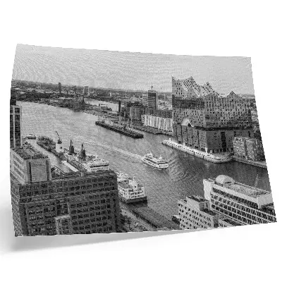 Affiche et poster d'architecture emblématique du fleuve de la ville moderne