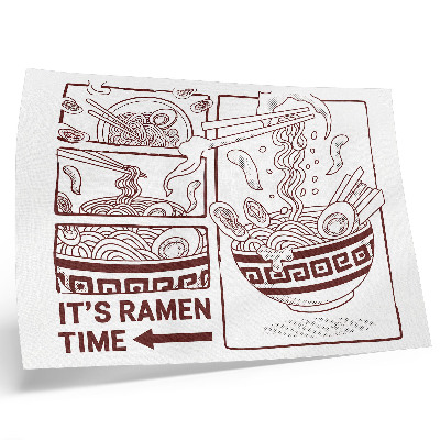 Affiche et poster Ramen façon bande dessinée avec vapeur
