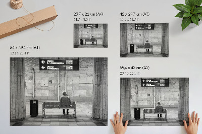 Affiche modernité grise minimaliste dans un espace urbain