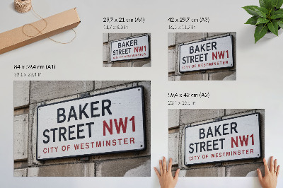 Affiche décorative Panneau Baker Street Westminster Street