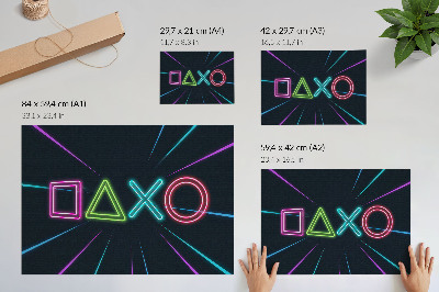 Affiche et poster Formes néon, couleurs dynamiques, futuriste
