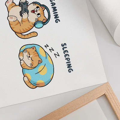 Affiche décorative Illustrations de chats drôles, mignons et amusants