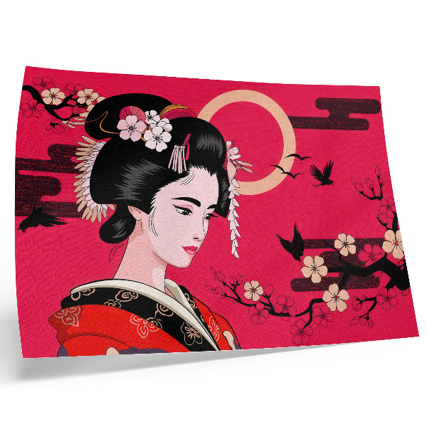Affiche décorative Composition florale moderne à motifs orientaux