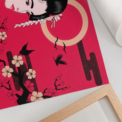 Affiche décorative Composition florale moderne à motifs orientaux