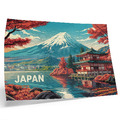 Affiche et poster Lac et montagne aux couleurs chatoyantes, paysage japonais