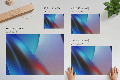 Affiche décorative Des tons bleu foncé et violet aux transitions floues