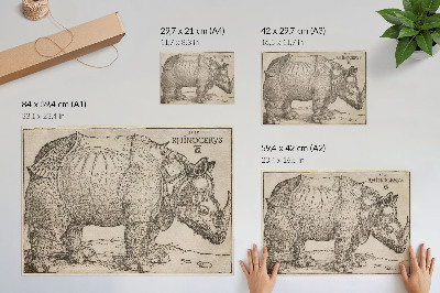Affiche décorative Rhinocéros (1515) d'Albrecht Dürer